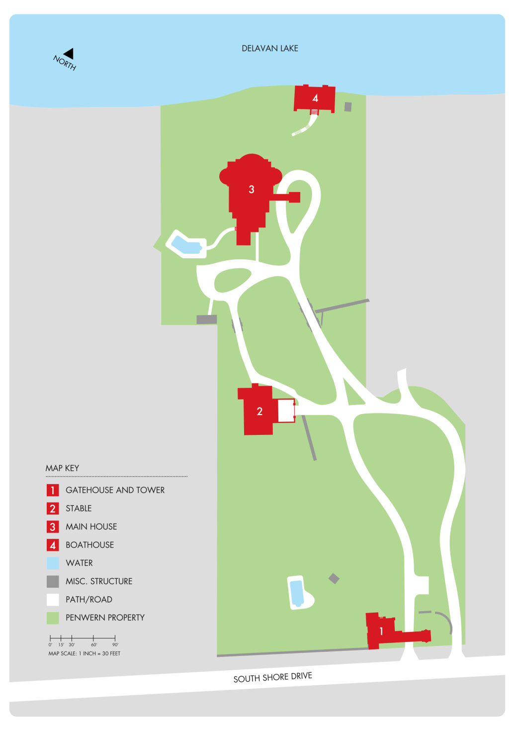 Penwern Map