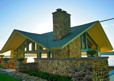 Boathouse full origami fold roof